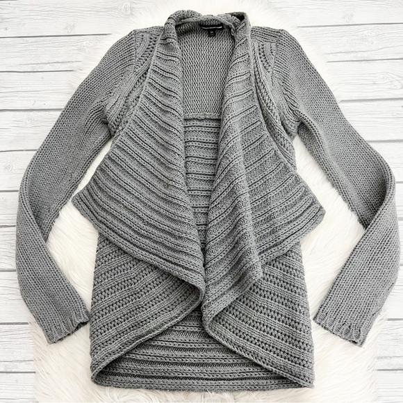 Express Gray Merino Wool Blend Cardigan - Picture 1 of 4